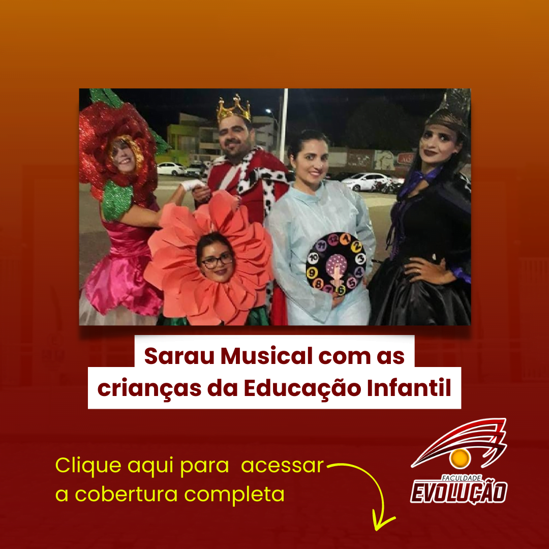 Sarau Musical com as crianças da Educação Infantil na rede municipal de São Miguel.