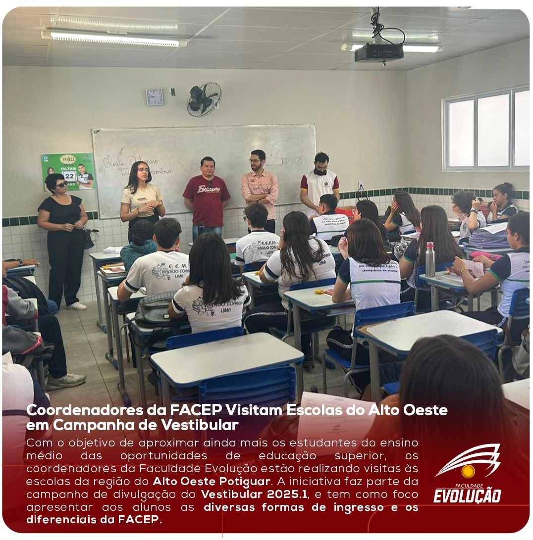 Coordenadores da FACEP Visitam Escolas do Alto Oeste em Campanha de Vestibular