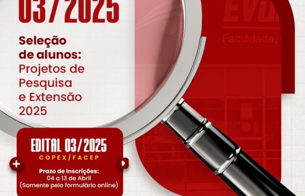 Seleção de alunos para Projetos de Pesquisa e Extensão 2025